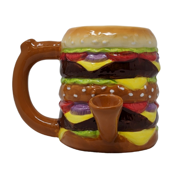 Ceramic Special Dry Hand Pipe / Hamburger Mug